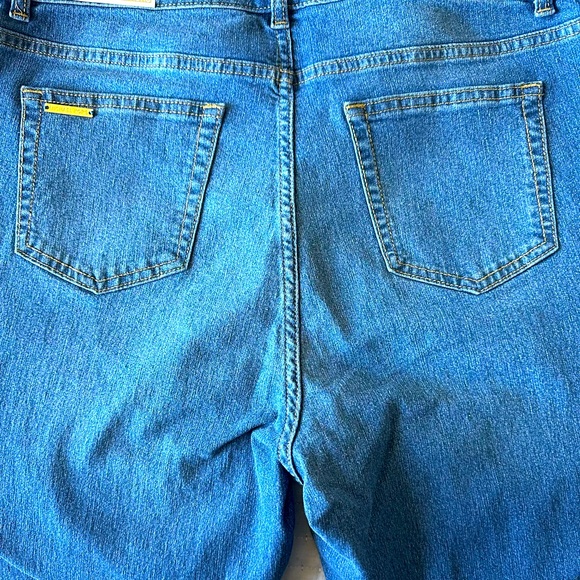 ♥️ MICHAEL KORS Women's Jeans Selma boot cut MK Logo - Picture 5 of 6